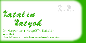 katalin matyok business card